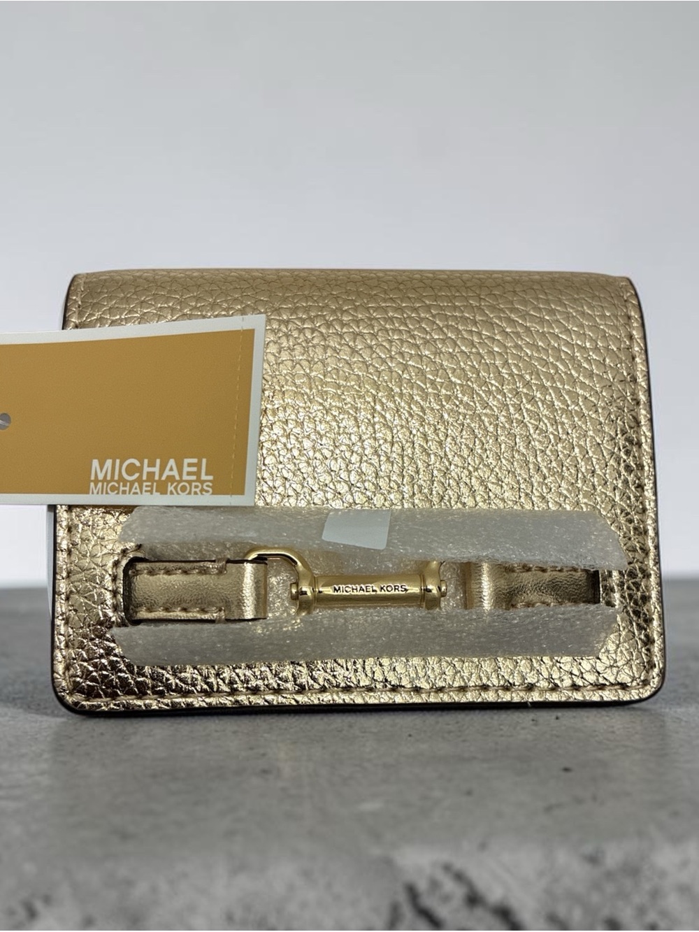 Michael Kors Metallic Gold Leather Wallet